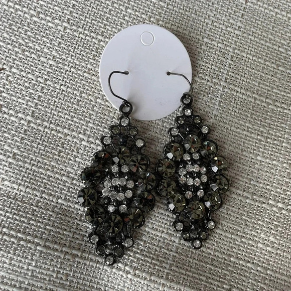 COPY - Womens Diana Warner Studded Sirowsky Earrings - Picture 2 of 2